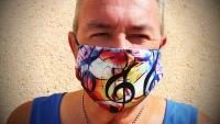 Music face mask from Chrissie C