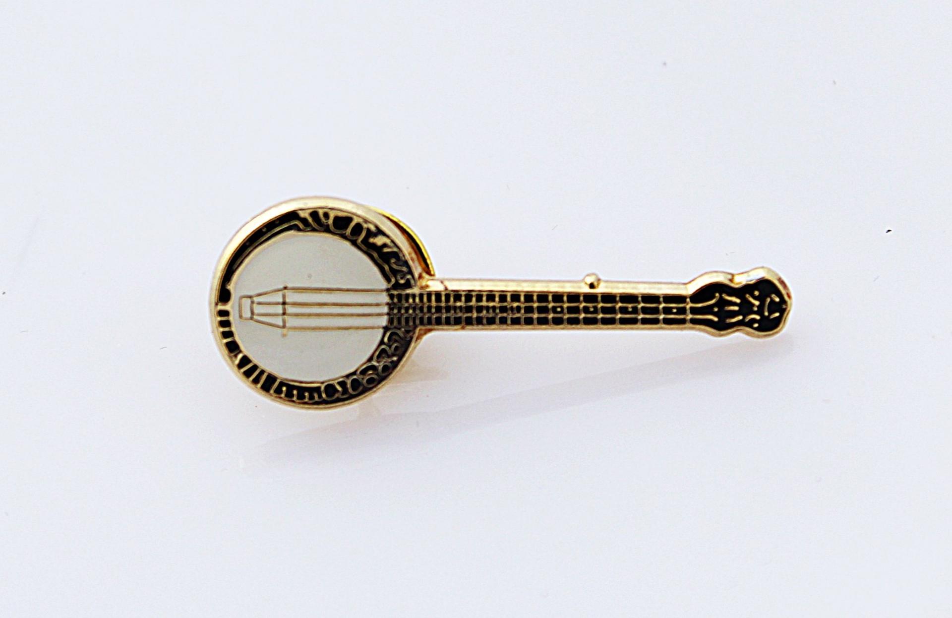Banjo Musical Instrument Pin Badge