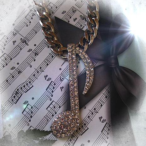 Music Note Necklace - Hip Hop Style