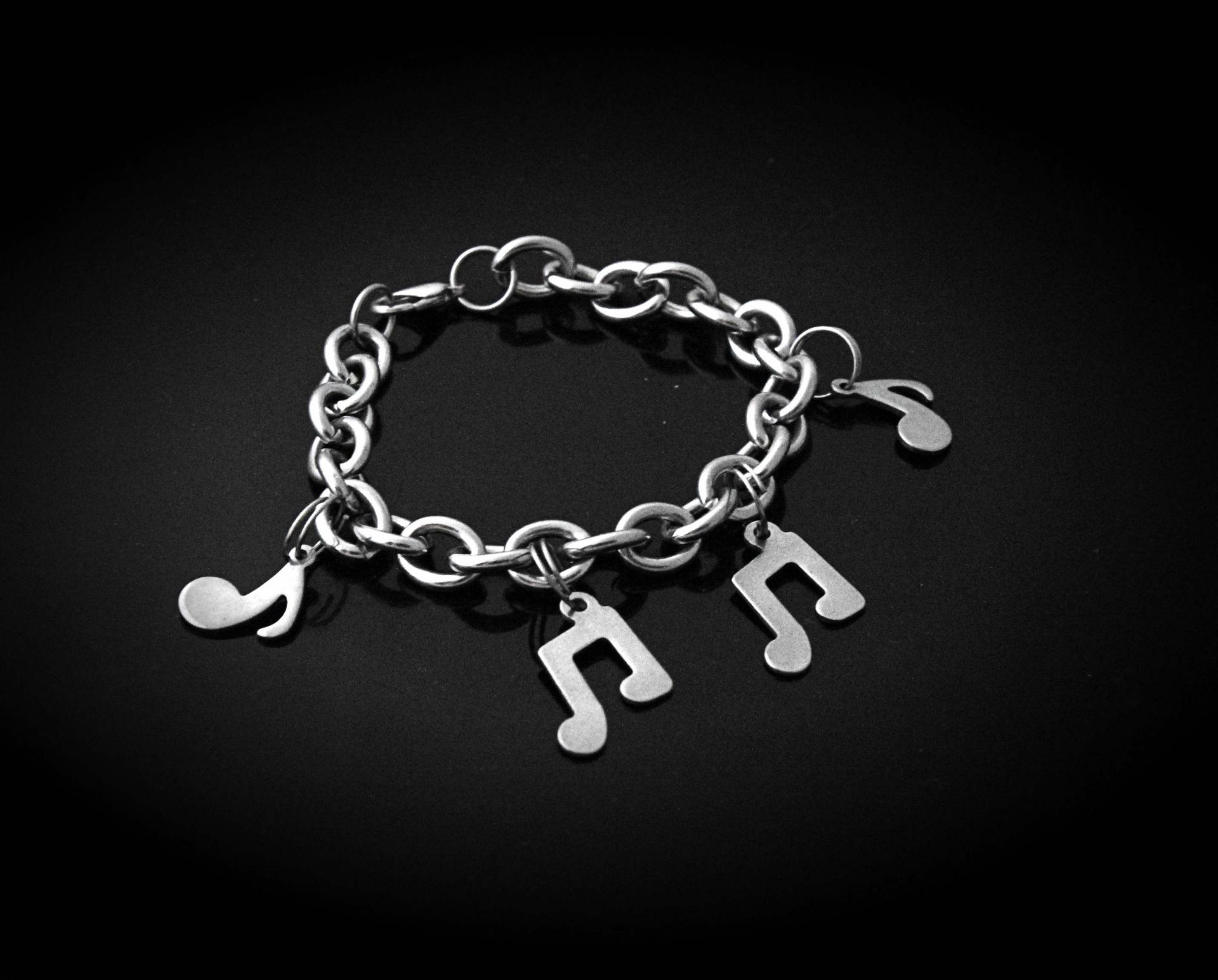 Music Note Link Chain Bracelet -