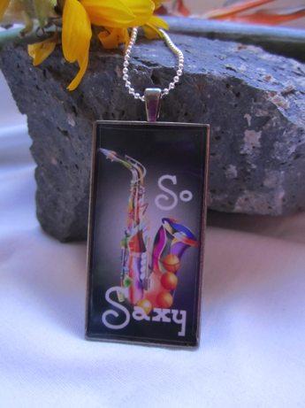 So Saxy - Funky Saxophone Resin Pendant Larger Style