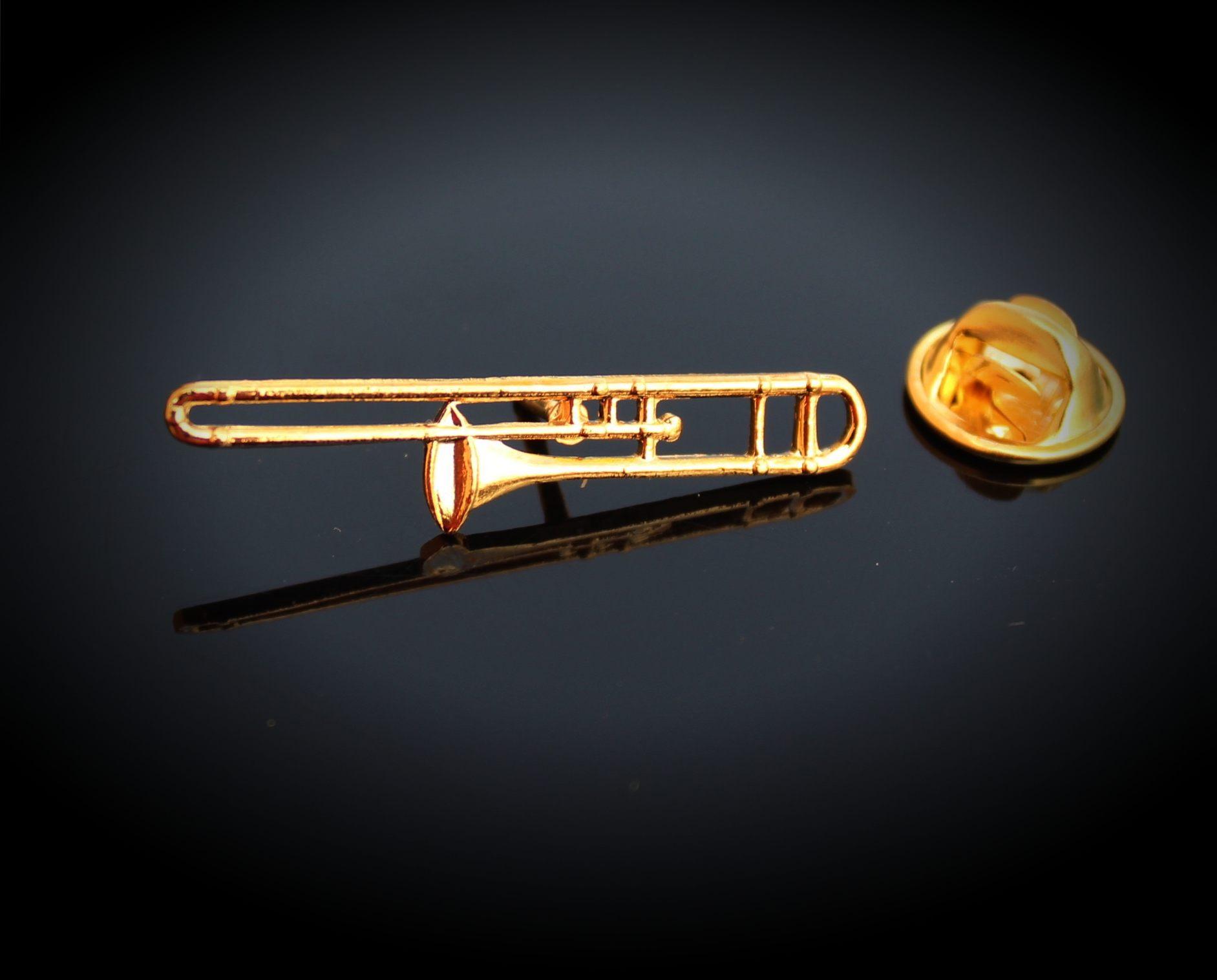Trombone Pin Badge