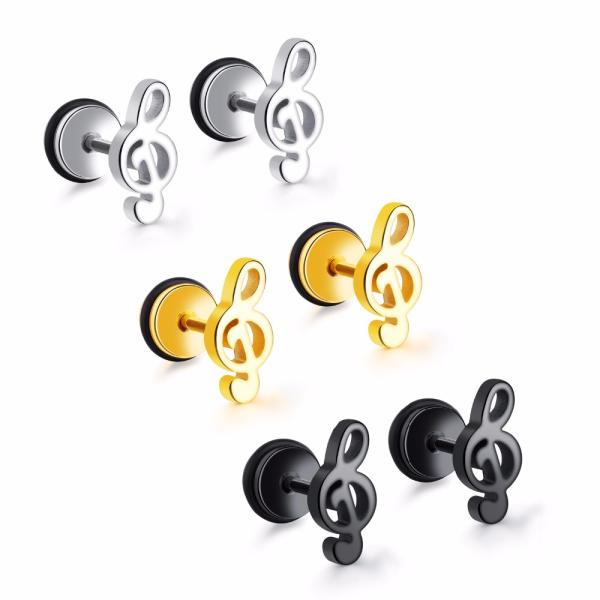 Music Note Treble Clef Earrings