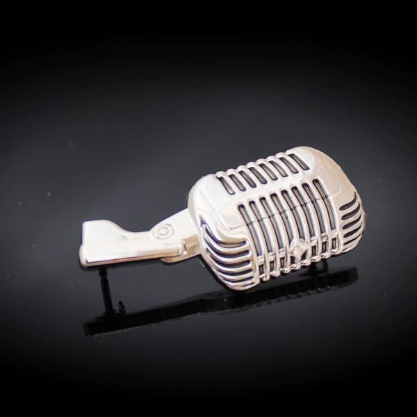 Microphone Pin Badge Reslo Style - 3D