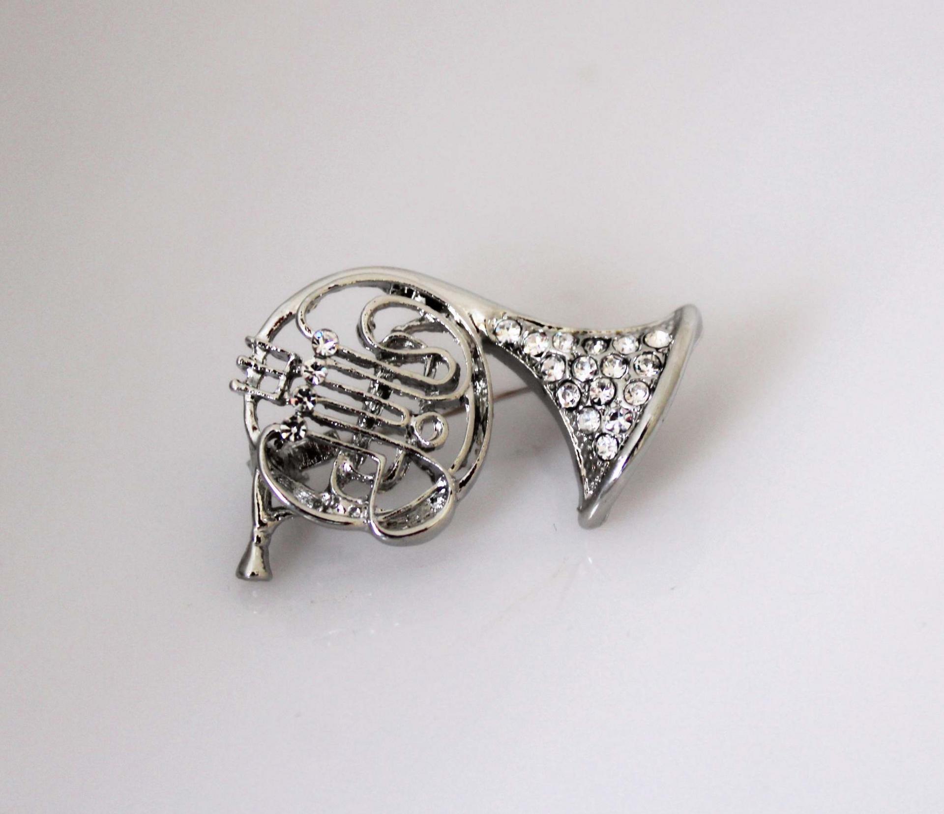 French Horn Pin | Music Jewellery Online