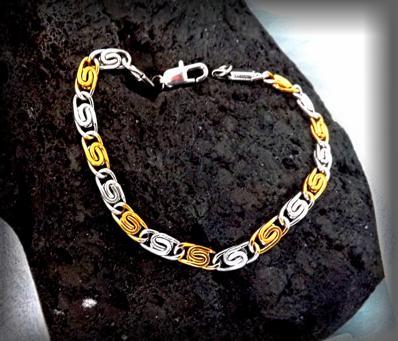 Two tone chain link clearance bracelet