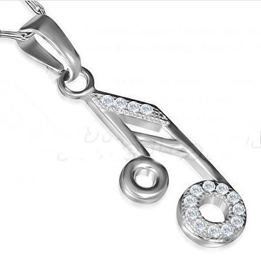 Music note charm necklace store