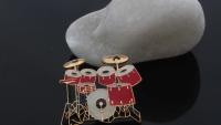 Drum Kit  Pin Badge - 7 Piece Kit