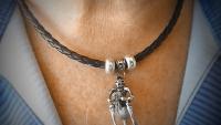 Drummer Pendant - Funky Aboriginal Drummer Biker Pendant