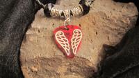 Guitar Pick Necklace with Angel Wings