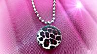 Leopard Print Stainless Steel Circle Pendants - Bring Out Your Wild Side!