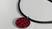 Leopard Print Stainless Steel Circle Pendants - Bring Out Your Wild Side!