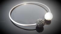 Black and White Crystal Bangle