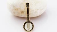 Banjo Musical Instrument Pin Badge