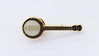 Banjo Musical Instrument Pin Badge