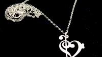 Bass and Treble Clef Unique Necklace