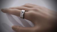 Bass and Treble Clef Stainless Steel Ring