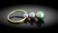 BCR Ring with 3 Ball Design - Unique Style BCR In Choice Of Colour