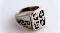 Music Note Biker Ring - Stainless Steel