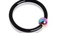Titanium Stainless Steel Anodized BCR Rings 16G -10mm - Choice of Colours