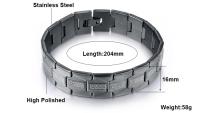 Black Stainless Steel Mens Bracelet