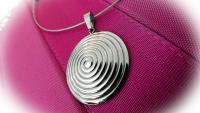 Bullseye Dome Circle Pendant in Stainless Steel - Customise This Piece!