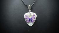 Guitar Pick Necklace /Choker with Butterfly - customisable