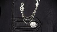 Unisex Music Lapel Pins With Chains