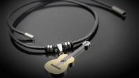 Acoustic Guitar 2 Tone Titanium &  Leather Choker