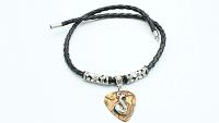 Saxophone Choker Necklace on Seashell Guitar Pick