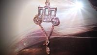 Cinderella Style fairy tale Necklace Carriage and Hanging Shoe Necklace