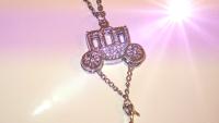 Cinderella Style fairy tale Necklace Carriage and Hanging Shoe Necklace
