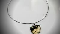 Clarinet Necklace in Heart Shape