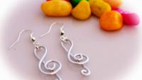 Music Note Drop Earrings