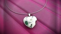 Colourful Enamelled Musical Note Flower Love Heart Pendant