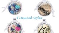 Music Pendant - Cabochon Style - Choice Of Designs