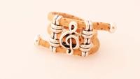 Treble Clef Adjustable Natural Cork Music Ring