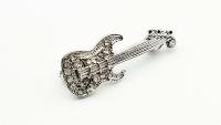 Crystal Guitar Brooch