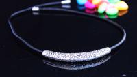 Curved Tube Vintage Antique Silver Choker Necklace