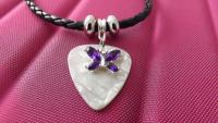 Butterfly Necklace Choker - Guitar Pick Style