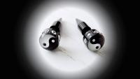 Fake Ear Stretcher Taper - Stainless Steel / Black