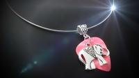 Elephant Necklace - Elephant Charm on Guitar Pick - Customisable
