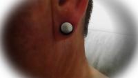 Fake Ear Plug with O-Rings - Titanium