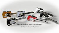 Fender Style Guitar Pin Badge Range
