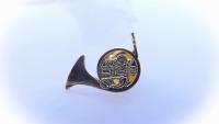 French Horn Pin Brooch