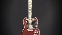 Gibson SG Style Guitar Pin Badge - Heritage Cherry Colour