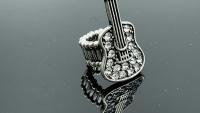 Guitar Ring in Stretch Crystal