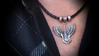 Guitar With Guardian Angel Wing Biker Music Pendant - Customise!