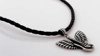 Guitar With Guardian Angel Wing Biker Music Pendant  - Customise!