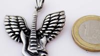 Guitar With Guardian Angel Wing Biker Music Pendant - Customise!
